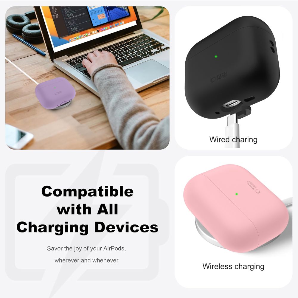 Tech-Protect Silicone Case for AirPods Pro 3 - Navy Blue_4