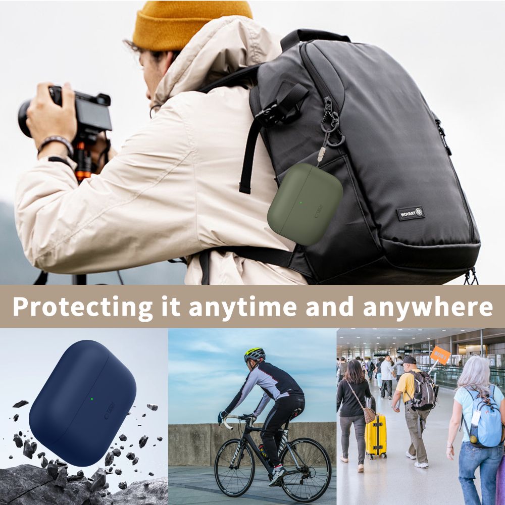 Tech-Protect Silicone Case for AirPods Pro 3 - Navy Blue_5