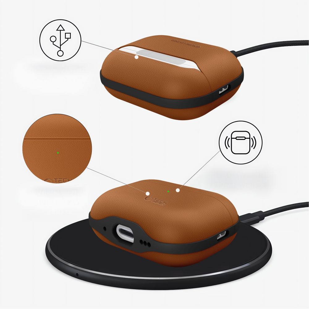 Tech-Protect NaturalFit Case for AirPods Pro 3 - Brown_5