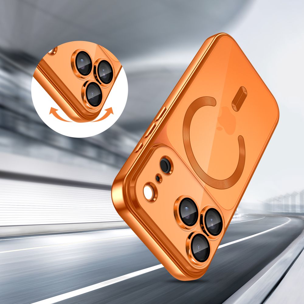 Tech-Protect MagFlex MagSafe Case for iPhone 17 Pro - Transparent Orange_3