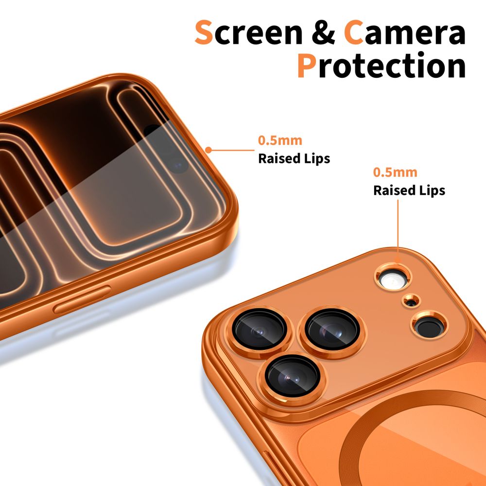 Tech-Protect MagFlex MagSafe Case for iPhone 17 Pro - Transparent Orange_2