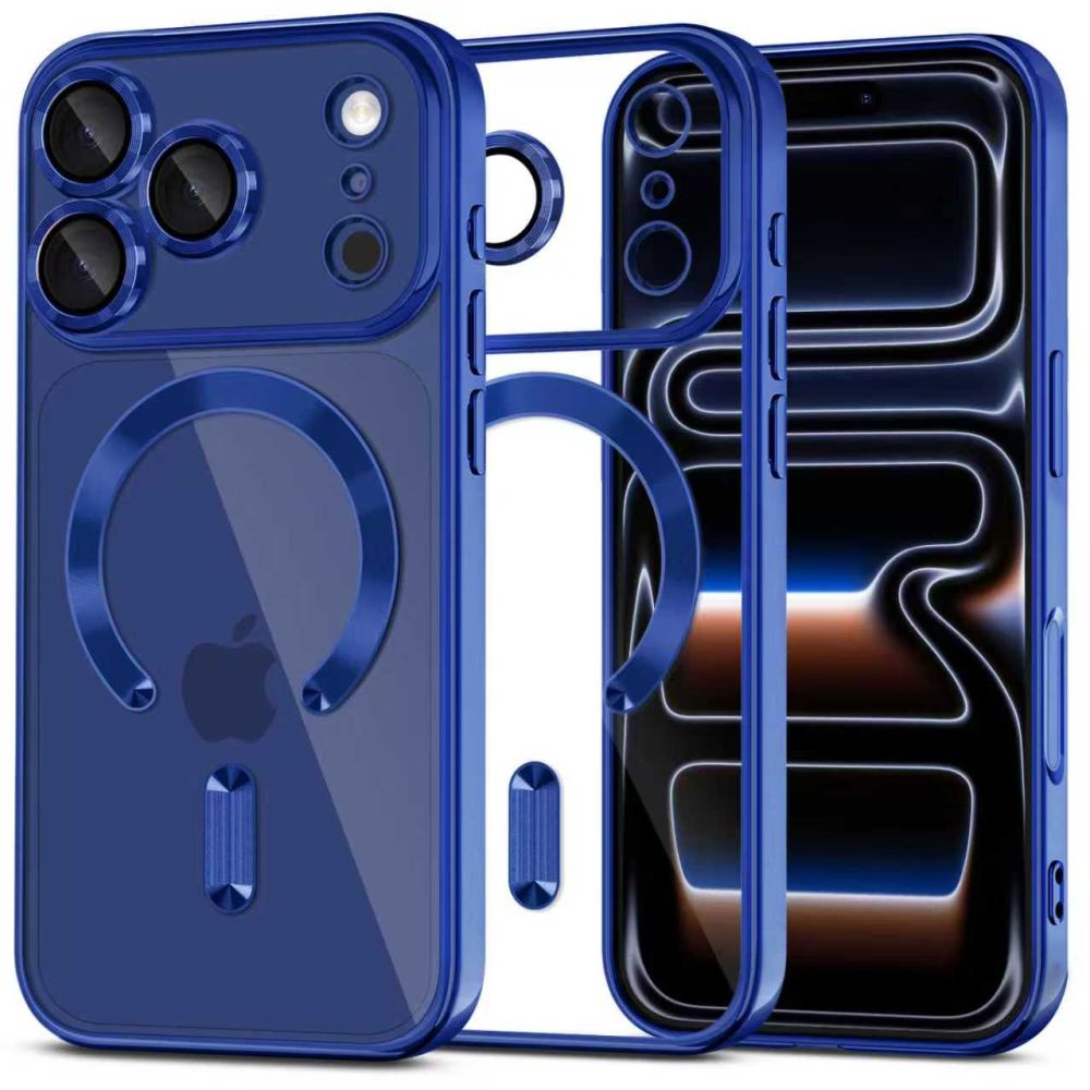Tech-Protect MagFlex MagSafe Case for iPhone 17 Pro - Clear Navy Blue_0