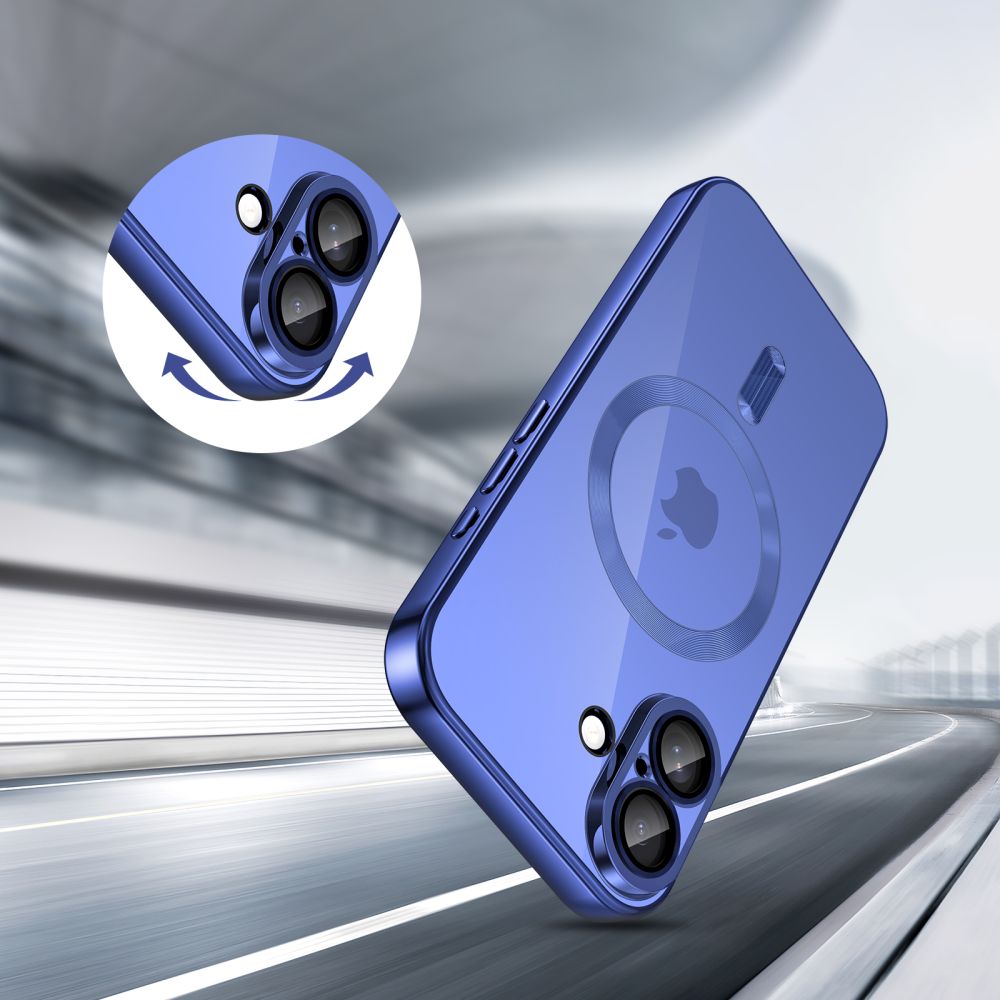 Tech-Protect MagFlex MagSafe Case for iPhone 17 - Clear Navy Blue_3