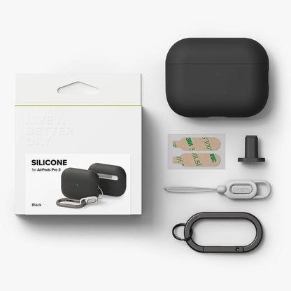 Ringke Silicone Case for AirPods Pro 3 - Black_5