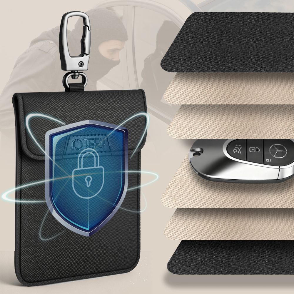 Tech-Protect KLR400 Anti-Theft Car Key Case - Black_3
