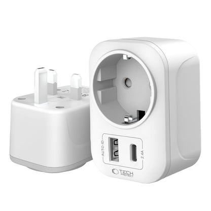Tech-Protect TA100 UK Adapter - White_2