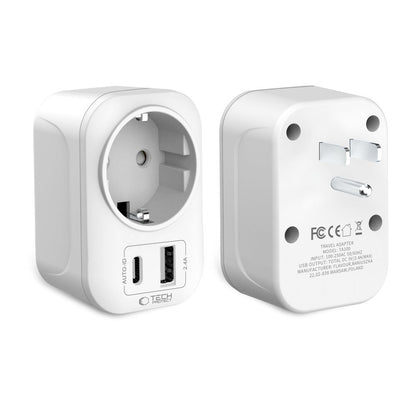Tech-Protect TA100 US Adapter - White_1