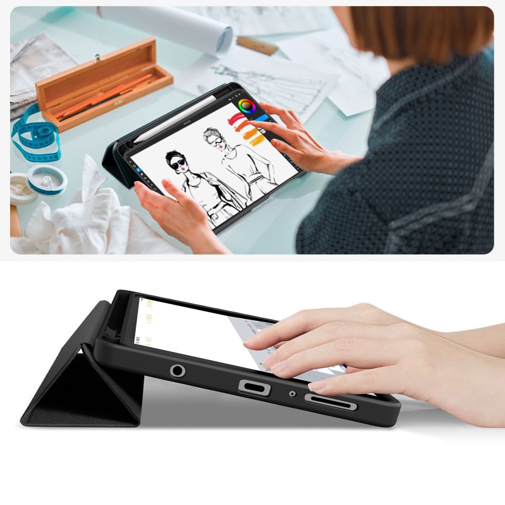TechProtect SmartCase Pen Case for Samsung Galaxy Tab A9 / A11 8.7 X110 / X115 / X133 / X135 - Black_6