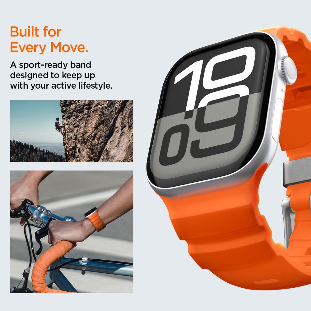 Bracelete Spigen WBS2 para Apple Watch 49mm / 46mm / 45mm / 44mm / Laranja AMP10509_11