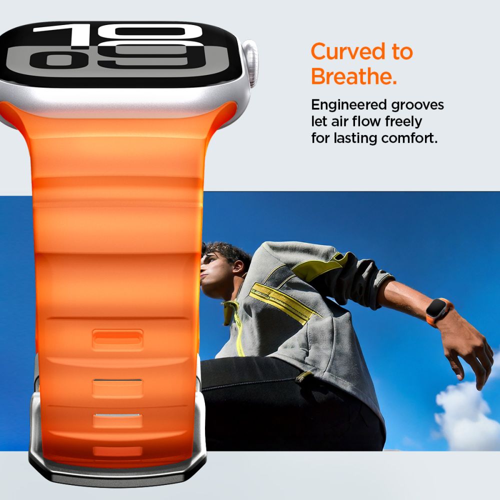 Bracelete Spigen WBS2 para Apple Watch 49mm / 46mm / 45mm / 44mm / Laranja AMP10509_13