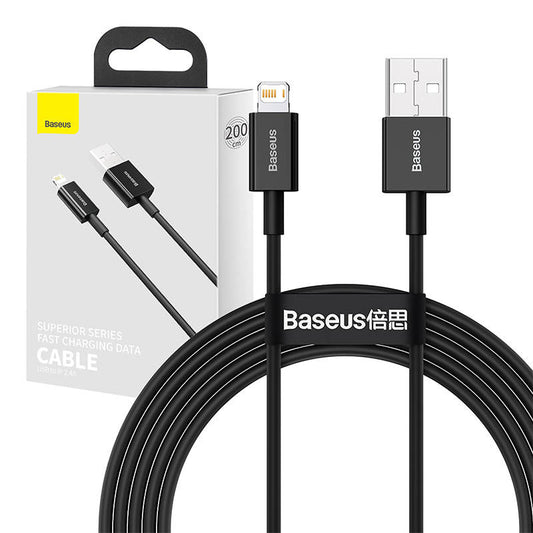 Baseus Superior Series Cable USB to iP 2.4A 2m (black)_0
