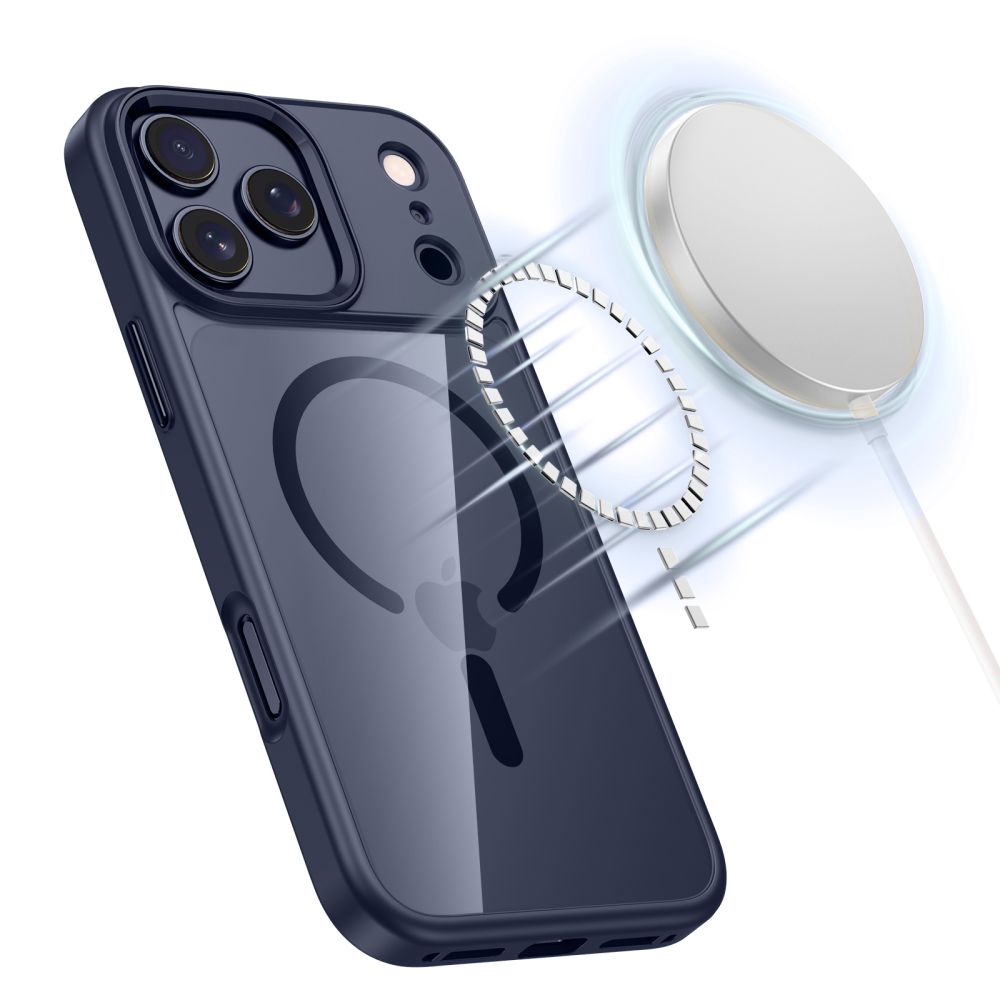 Tech-Protect MagMat MagSafe Case for iPhone 17 Pro Max - Transparent - Navy Blue_1