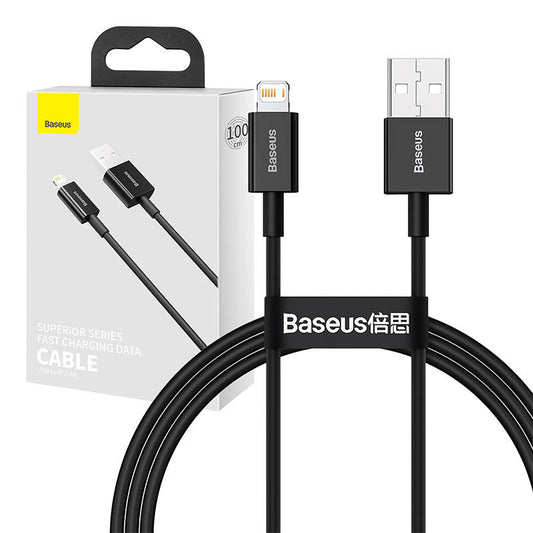 Baseus Superior Series Cable USB to iP 2.4A 1m (black)_0
