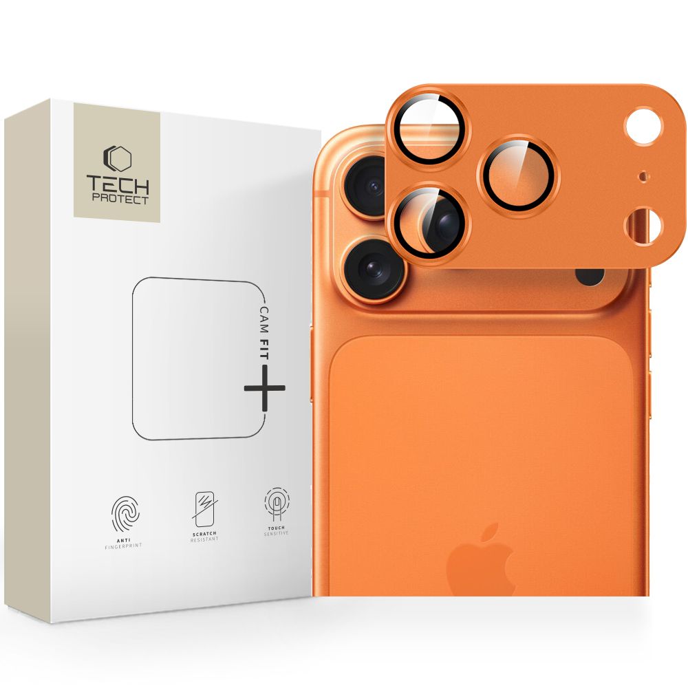 Tech-Protect Camfull Fit+ Camera Lens Glass for iPhone 17 Pro - Orange_0
