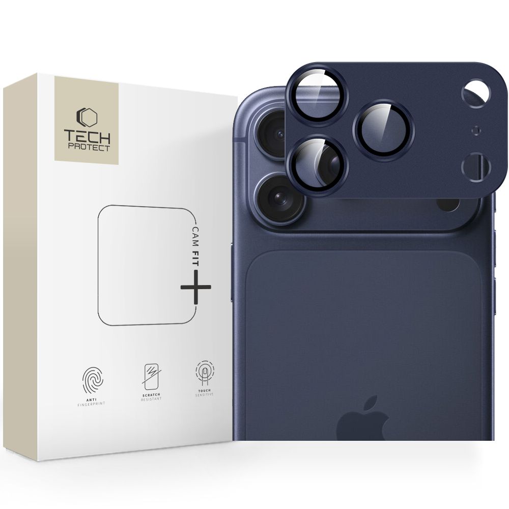 Tech-Protect Camfull Fit+ Camera Lens Glass for iPhone 17 Pro Max - Navy Blue_0