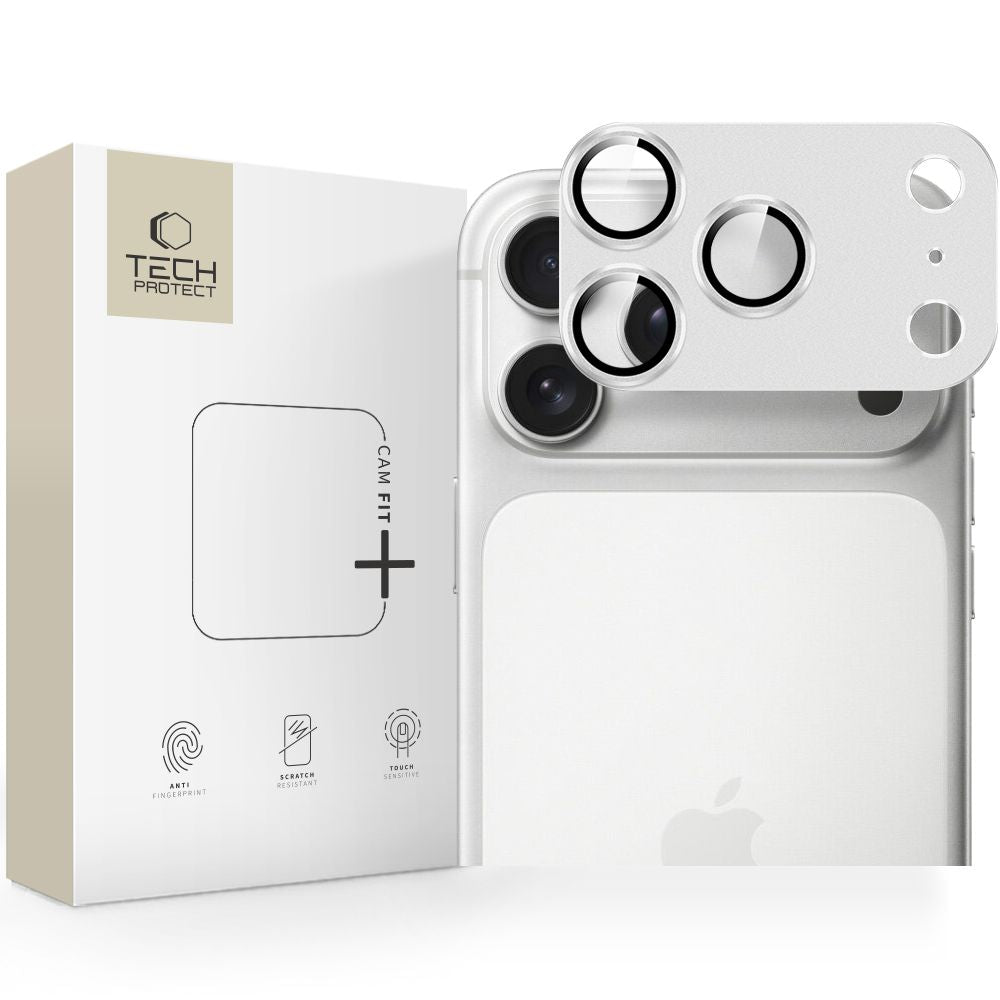 Tech-Protect Camfull Fit+ Camera Lens Glass for iPhone 17 Pro Max - Silver_0