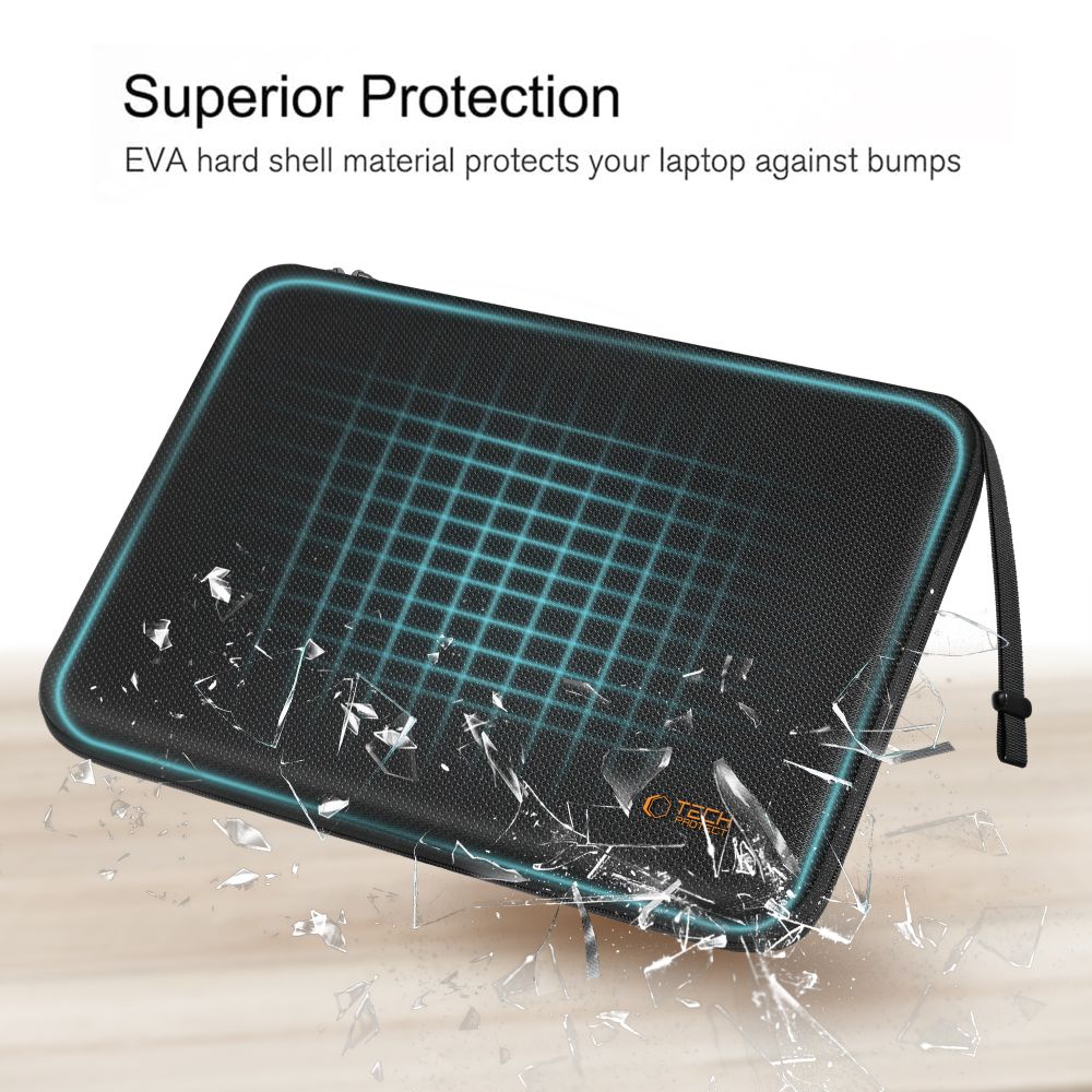 Tech-Protect Hardpouch Laptop Case 13-14 - Black and Orange_4
