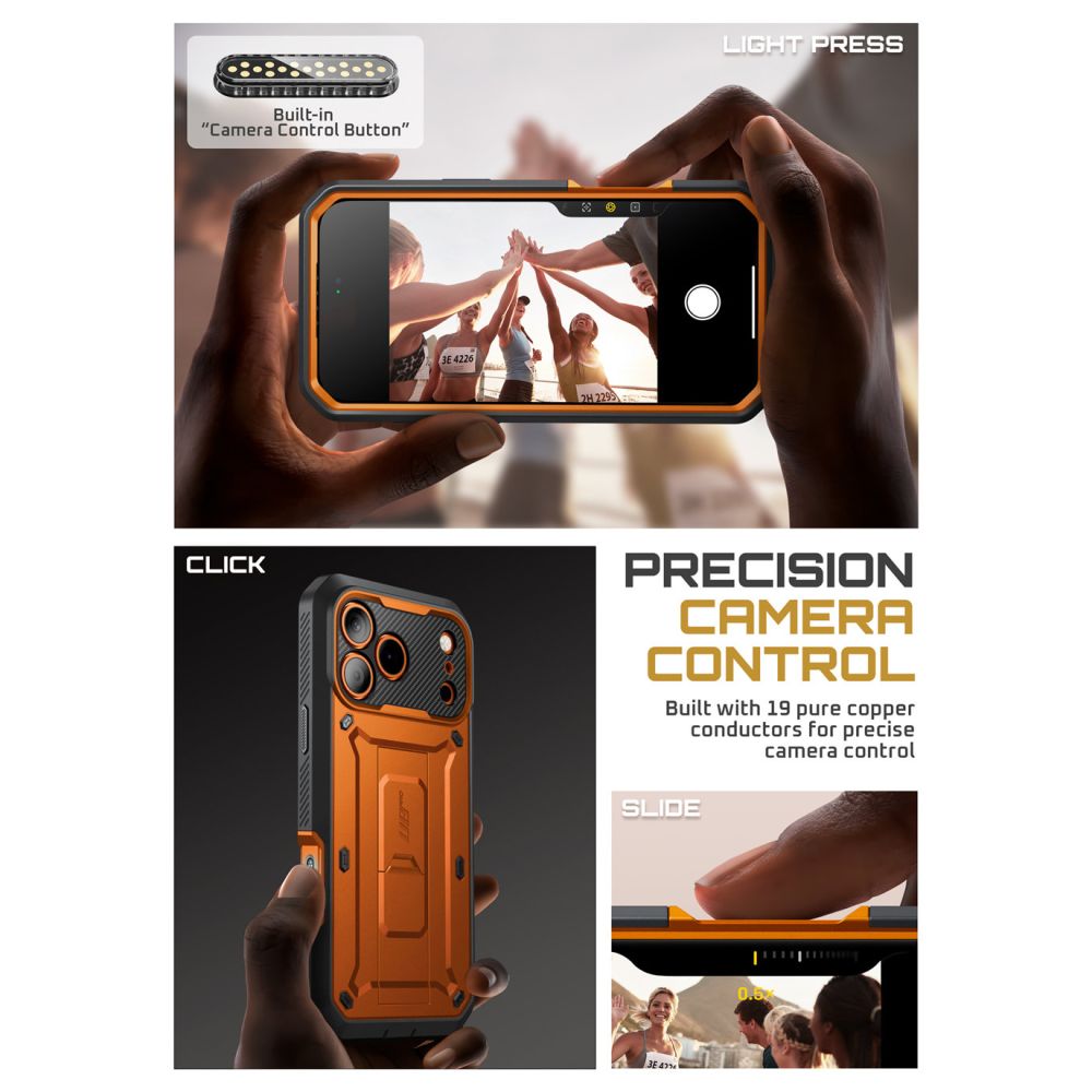 Supcase Unicorn Beetle Pro Case for iPhone 17 Pro Max - Orange_3