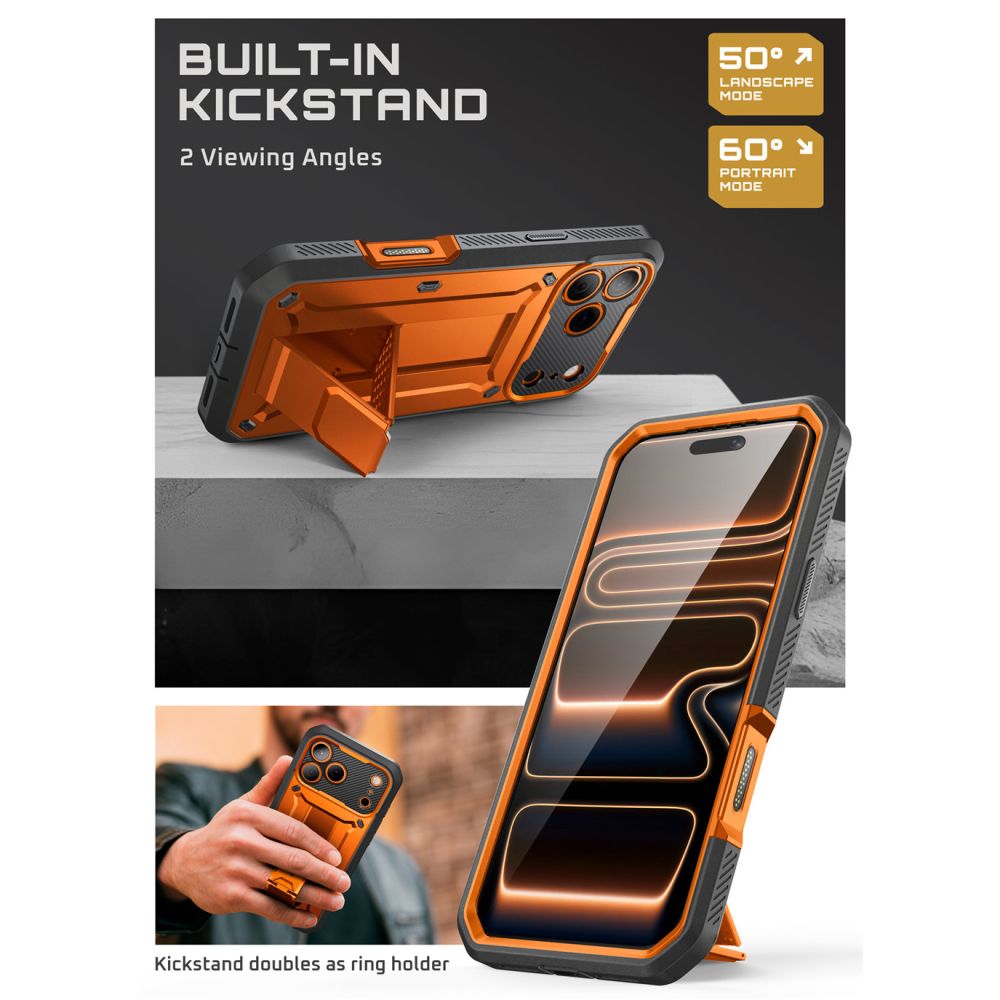 Supcase Unicorn Beetle Pro Case for iPhone 17 Pro Max - Orange_4