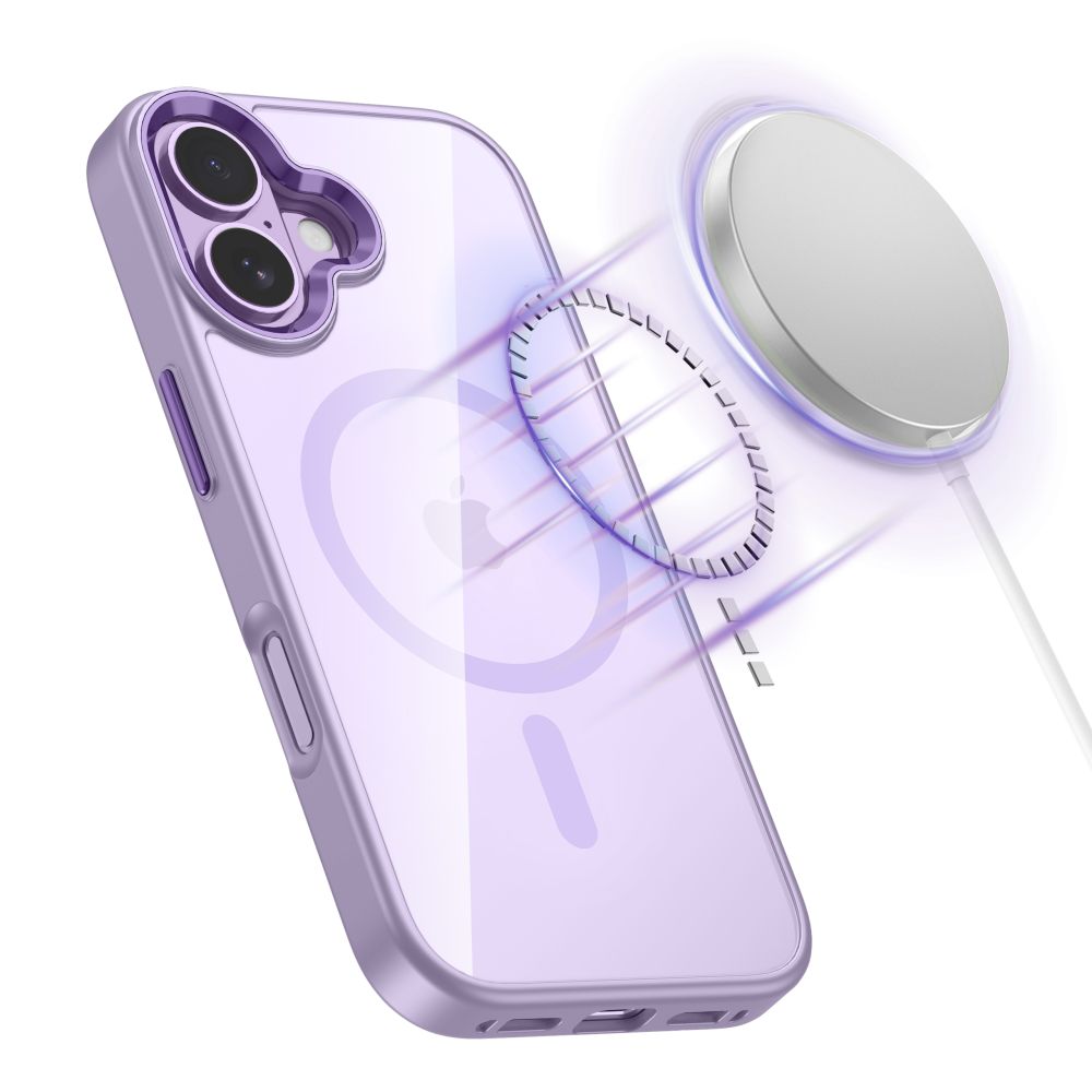 Tech-Protect MagMat MagSafe Case for iPhone 17 - Transparent Purple_3