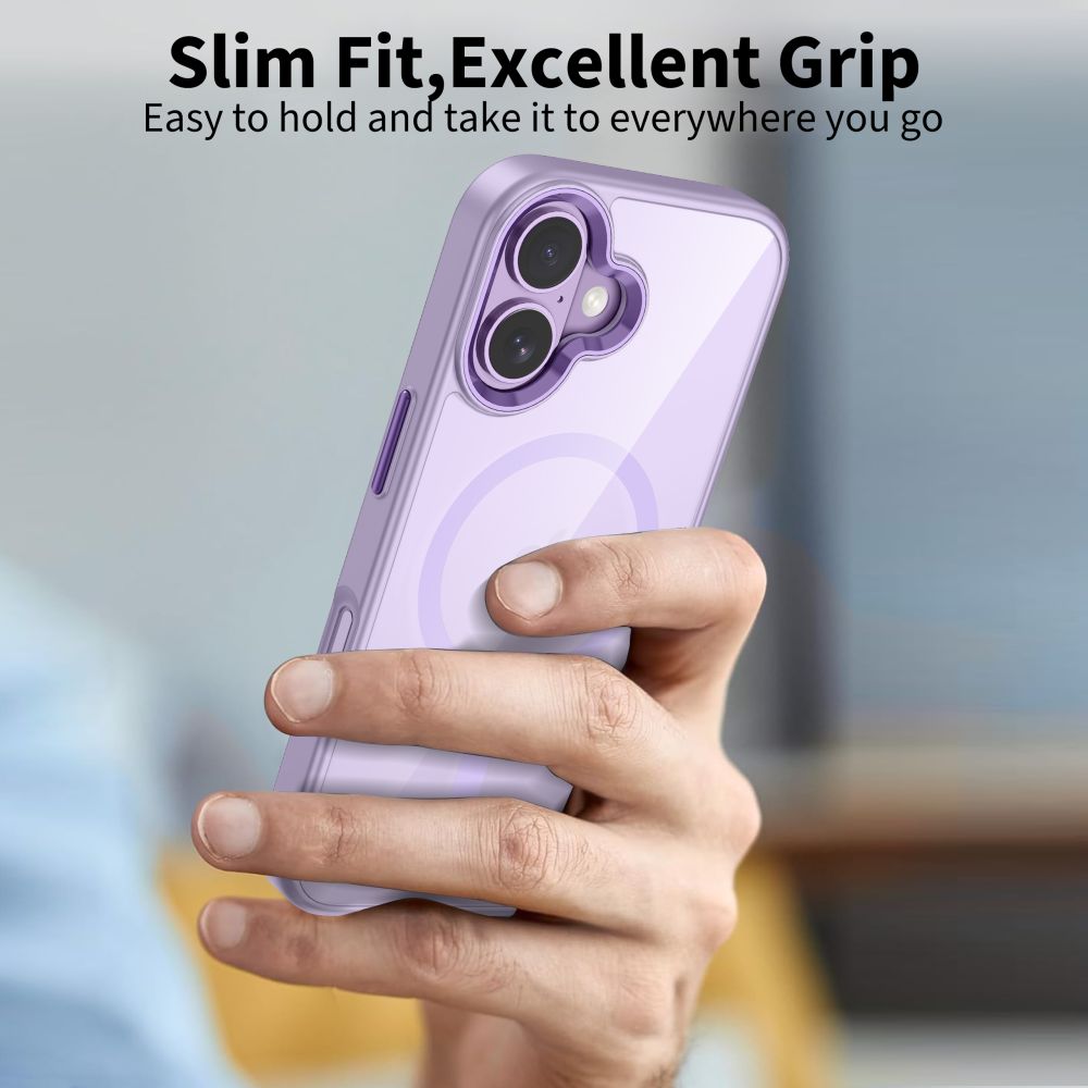 Tech-Protect MagMat MagSafe Case for iPhone 17 - Transparent Purple_5