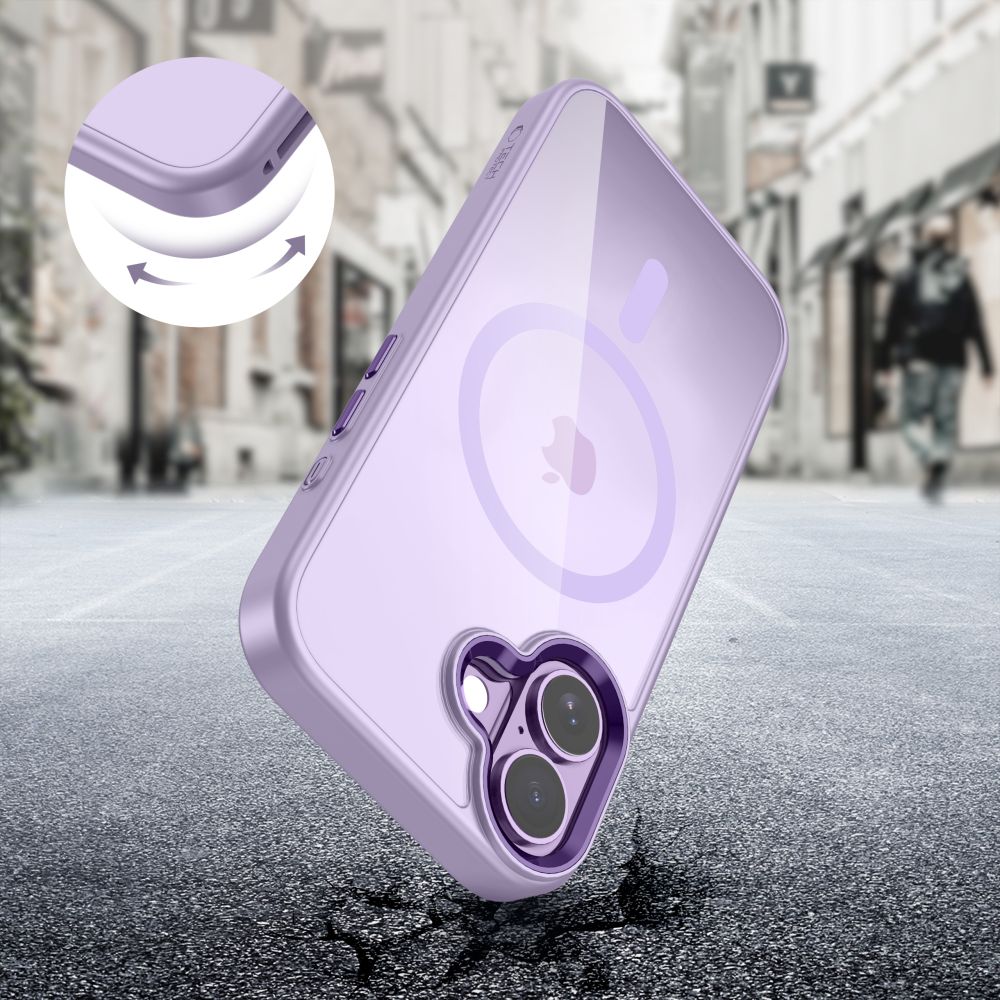 Tech-Protect MagMat MagSafe Case for iPhone 17 - Transparent Purple_6