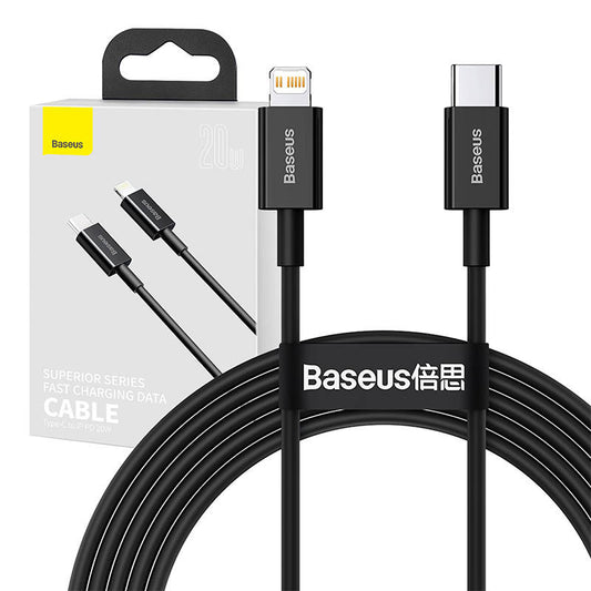 Baseus Superior Series Cable USB-C to iP, 20W, PD, 2m (black)_0
