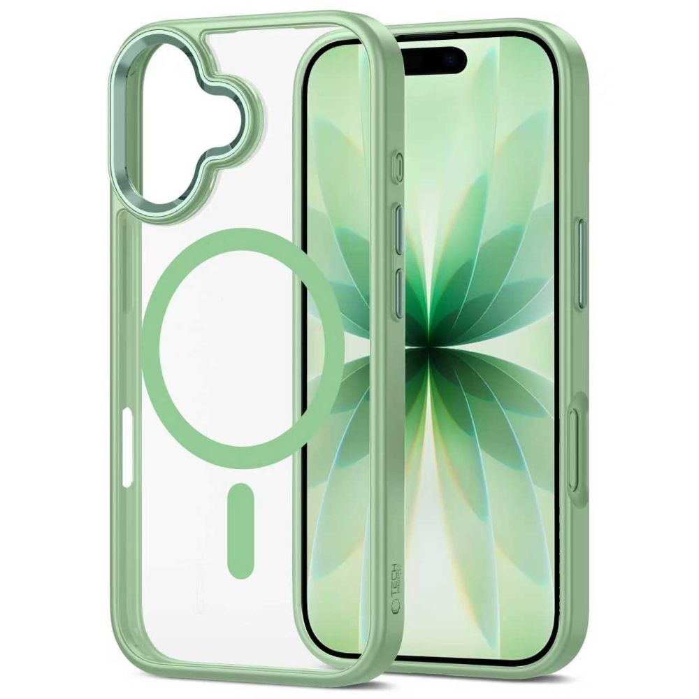 Tech-Protect MagMat MagSafe Case for iPhone 17 - Transparent Green_2