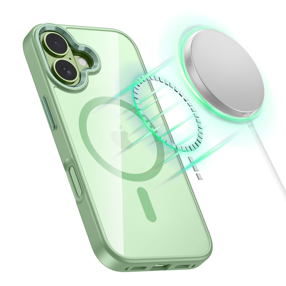 Tech-Protect MagMat MagSafe Case for iPhone 17 - Transparent Green_3