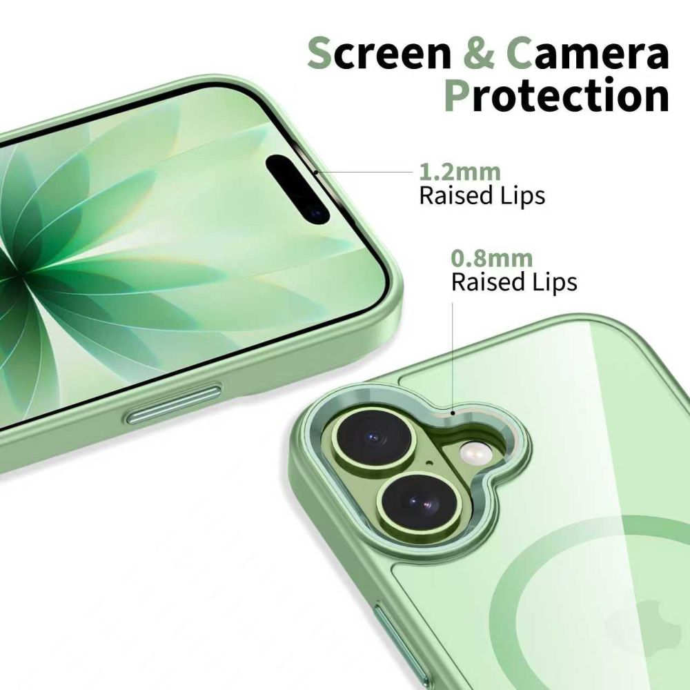 Tech-Protect MagMat MagSafe Case for iPhone 17 - Transparent Green_4