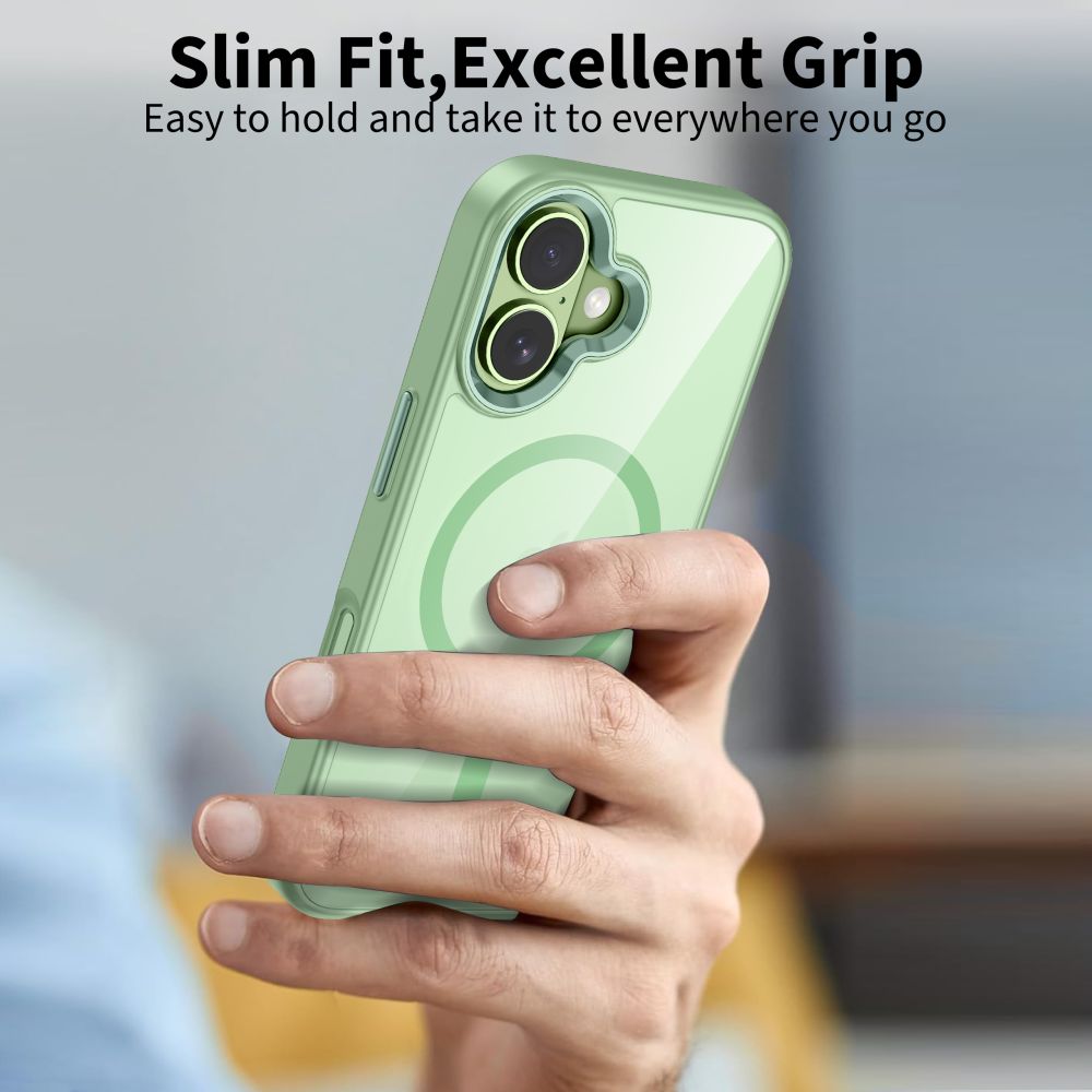 Tech-Protect MagMat MagSafe Case for iPhone 17 - Transparent Green_5