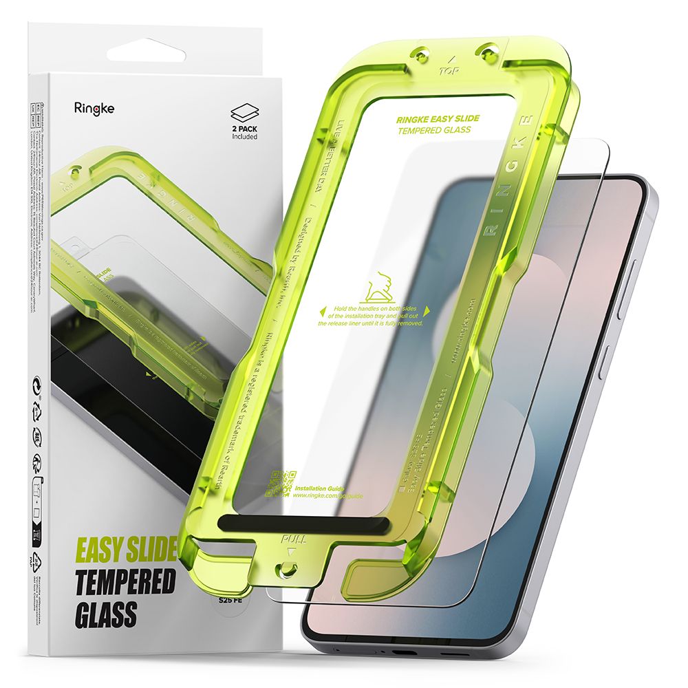Ringke Easy Slide Tempered Glass 2-Pack for Samsung Galaxy S25 FE_0