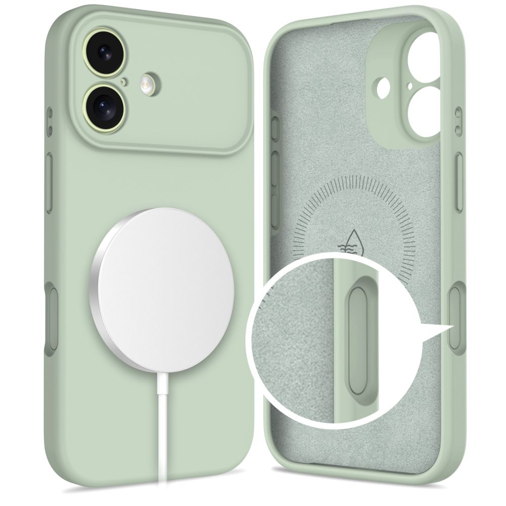 Tech-Protect Silicone MagSafe Case for iPhone 17 - Green_1