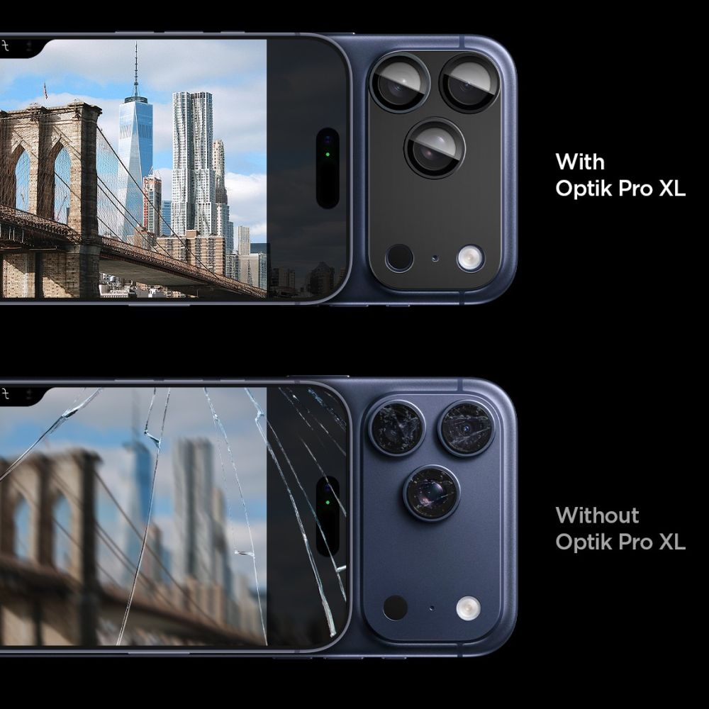 Camera Lens Protector Spigen GlastR EZ FIT Optik Pro XL for Apple iPhone 17 Pro, Black AGL10644_6