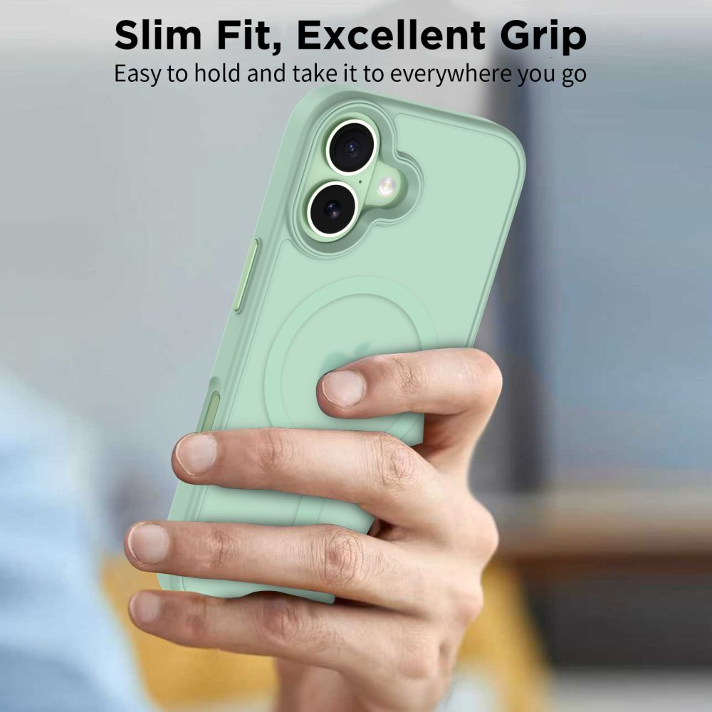 Tech-Protect MagMat MagSafe Case for iPhone 17 - Transparent Green_5