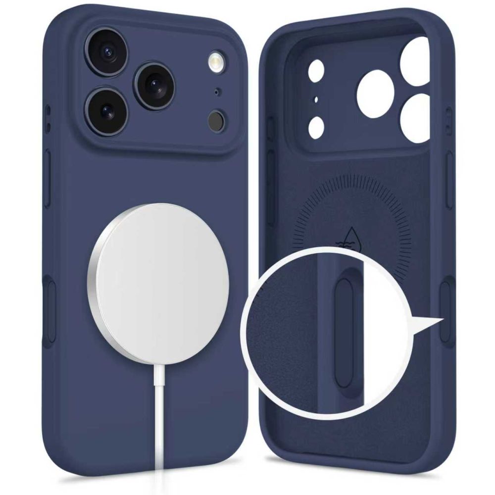Tech-Protect Silicone MagSafe Case for iPhone 17 Pro Max - Navy Blue_1