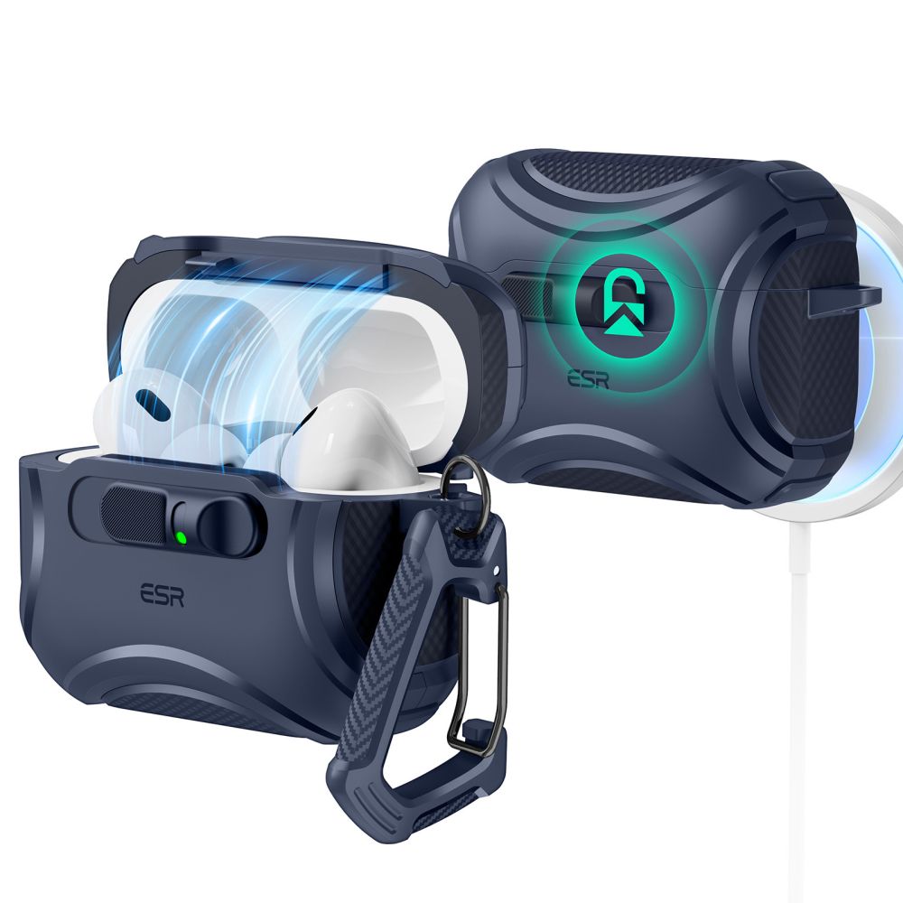 ESR Cyber ​​FlickLock MagSafe Case for AirPods Pro 3 - Navy Blue_0