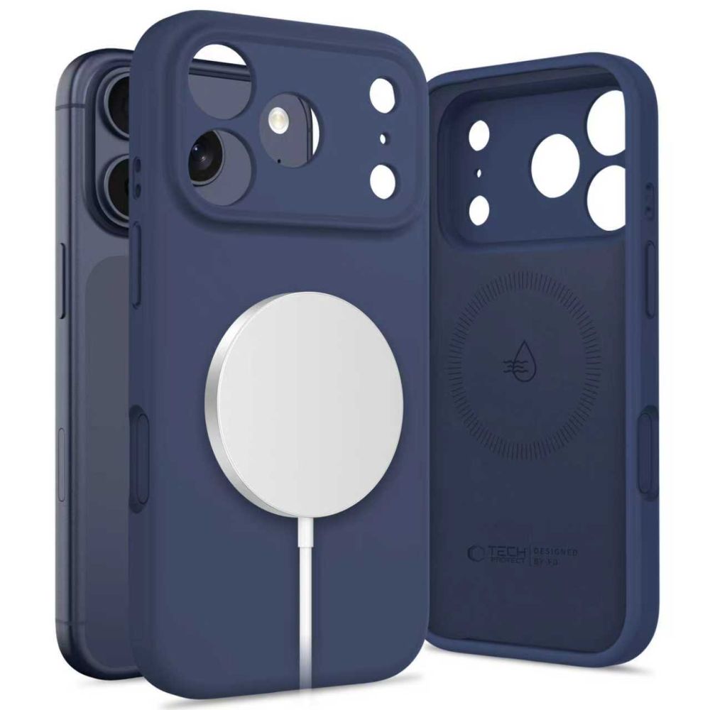Tech-Protect Silicone MagSafe Case for iPhone 17 Pro - Navy Blue_0