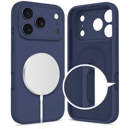 Tech-Protect Silicone MagSafe Case for iPhone 17 Pro - Navy Blue_1