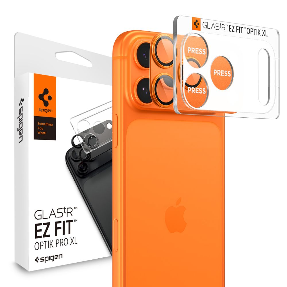 Camera Lens Protector Spigen GlastR EZ FIT Optik Pro XL for Apple iPhone 17 Pro, Orange AGL10645_0