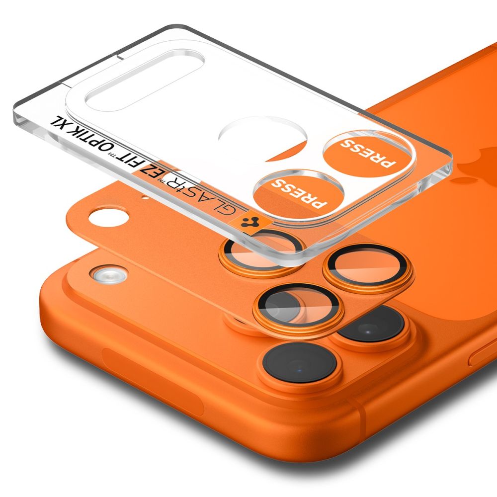 Camera Lens Protector Spigen GlastR EZ FIT Optik Pro XL for Apple iPhone 17 Pro, Orange AGL10645_1