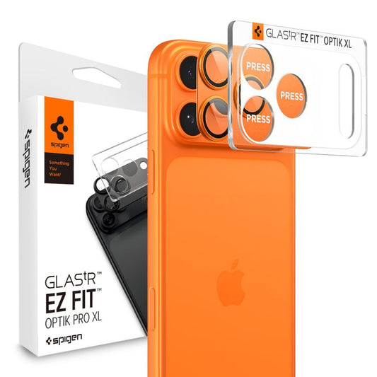 Camera Lens Protector Spigen GlastR EZ FIT Optik Pro for Apple iPhone 17 Pro Max, 2-Pack, Orange AGL10650_0