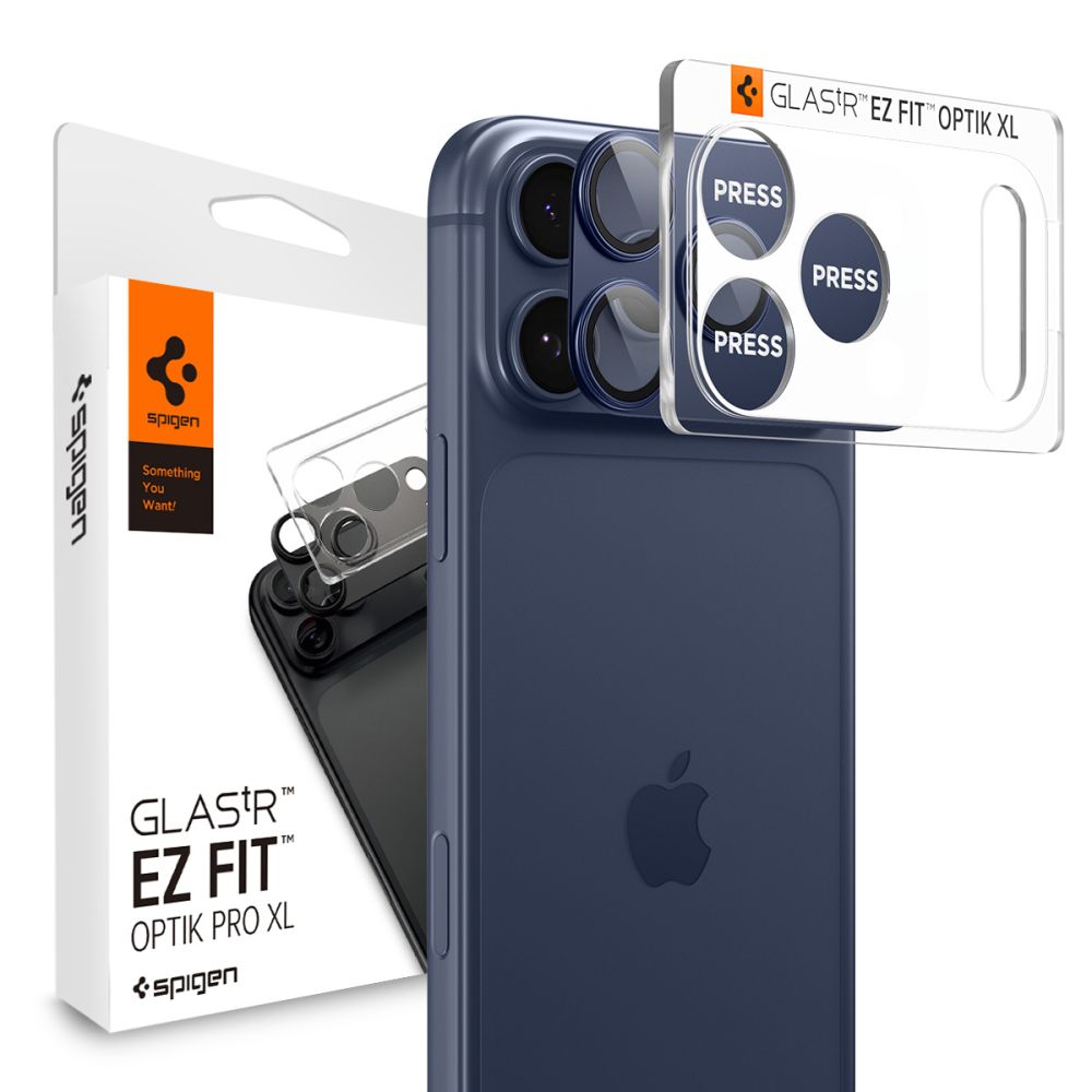 Camera Lens Clear Protector Spigen GlastR EZ FIT Optik Pro XL for Apple iPhone 17 Pro Max, Blue AGL10651_0