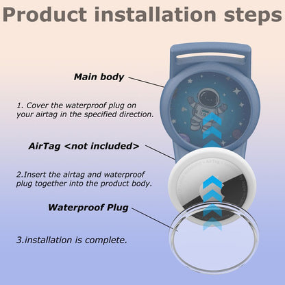 Tech-Protect Nylon Strap for Apple AirTag 1/2 - Blue_3