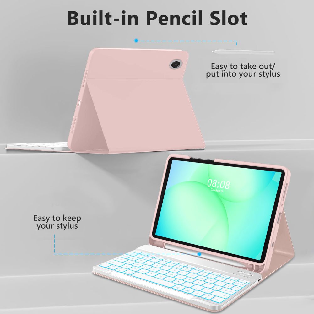Tech-Protect SC Pen Case for Samsung Galaxy Tab A9 / A11 8.7 X110 / X115 / X133 / X135 - Pink_3