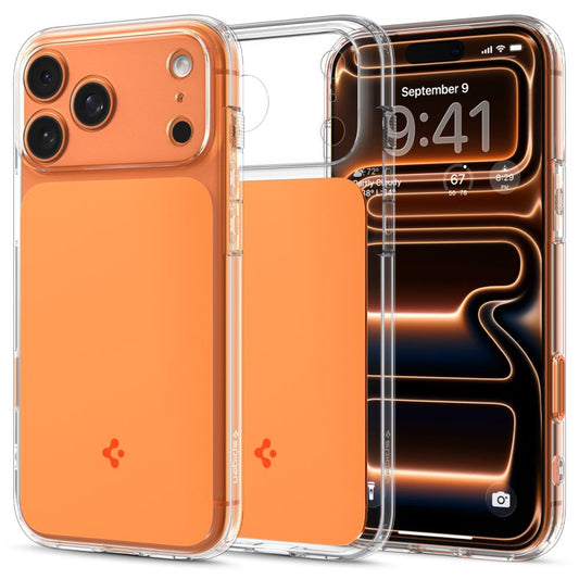 Hard Case Spigen Ultra Hybrid T with MagSafe for Apple iPhone 17 Pro Max, Glossy Orange ACS10474_0