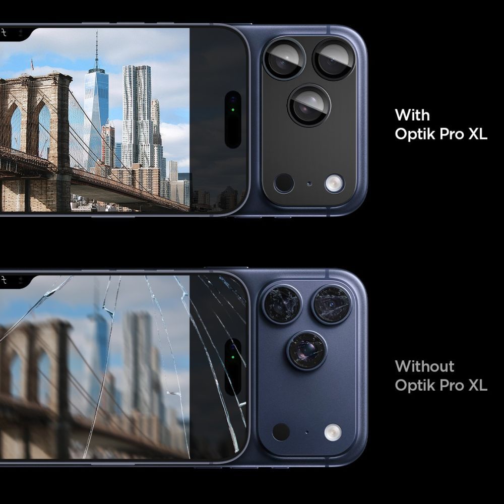 Camera Lens Protector Spigen GlastR EZ FIT Optik Pro XL for Apple iPhone 17 Pro Max, Black AGL10649_6