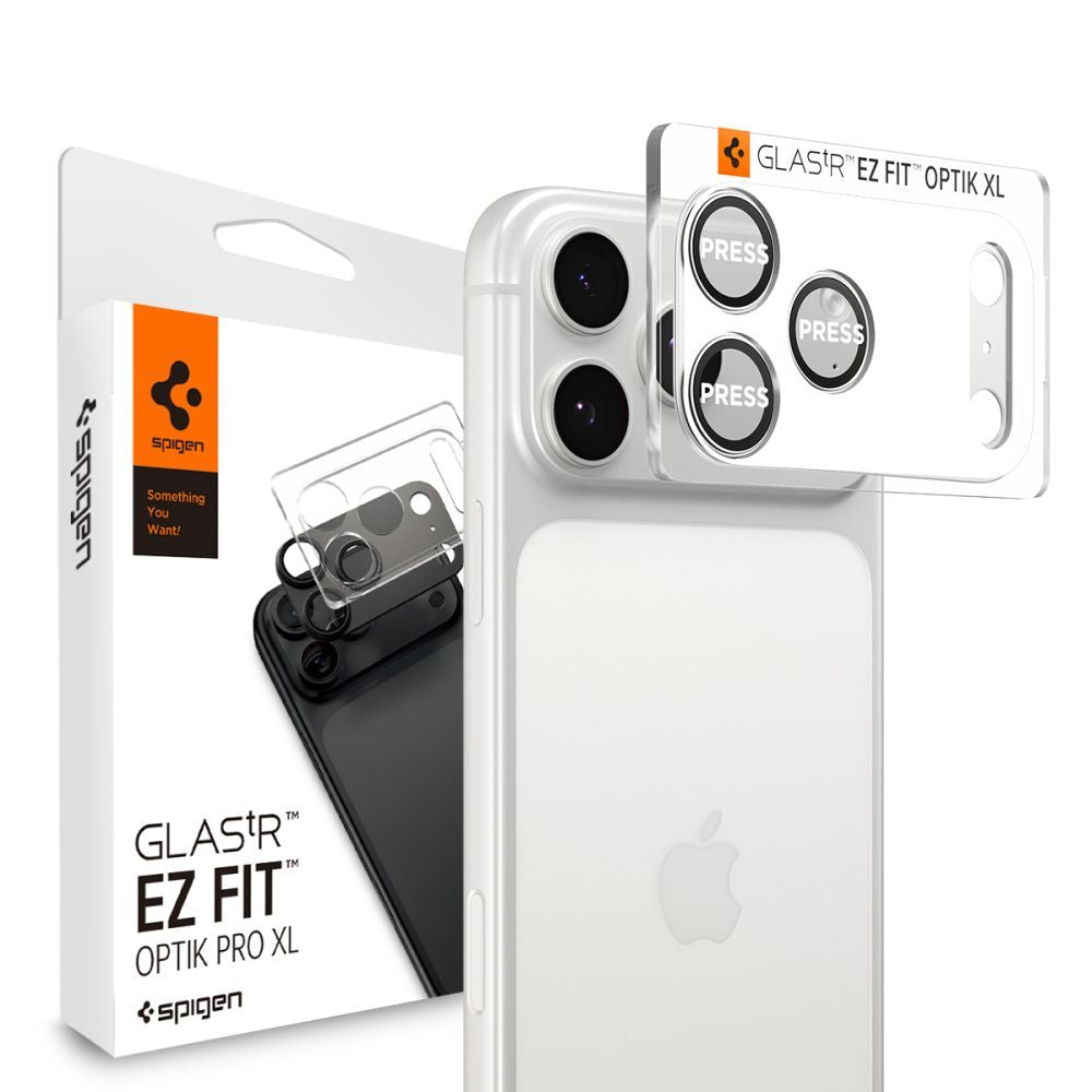 Camera Lens Clear Protector Spigen GlastR EZ FIT Optik Pro XL for Apple iPhone 17 Pro Max, Silver AGL10652_0