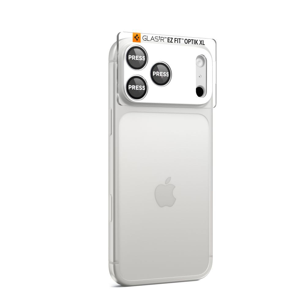 Camera Lens Clear Protector Spigen GlastR EZ FIT Optik Pro XL for Apple iPhone 17 Pro Max, Silver AGL10652_2