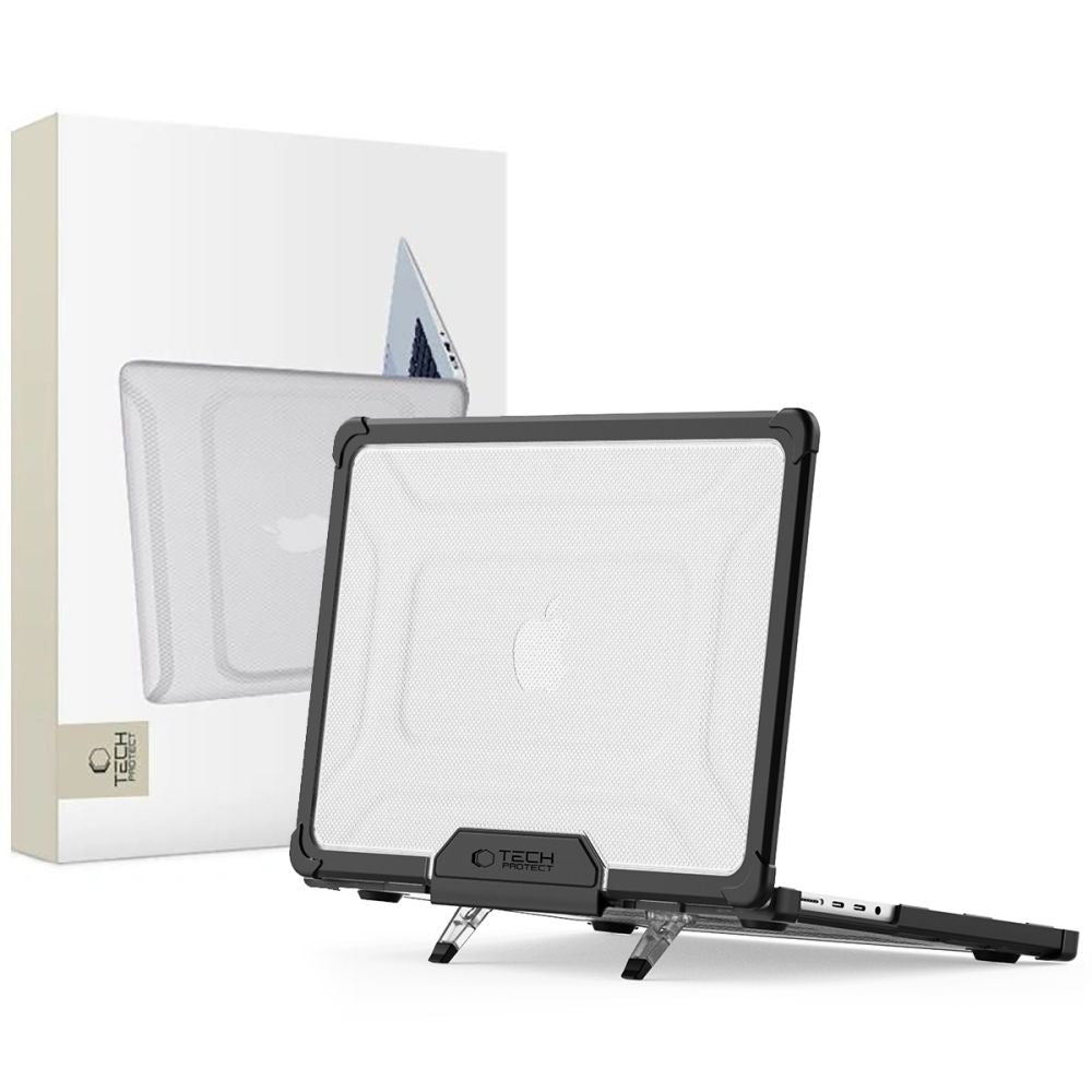 Tech-Protect SmartShell Pro case for Macbook Pro 14 M1 / M2 / M3 / M4 / M5 2021-2025 - black and transparent_0